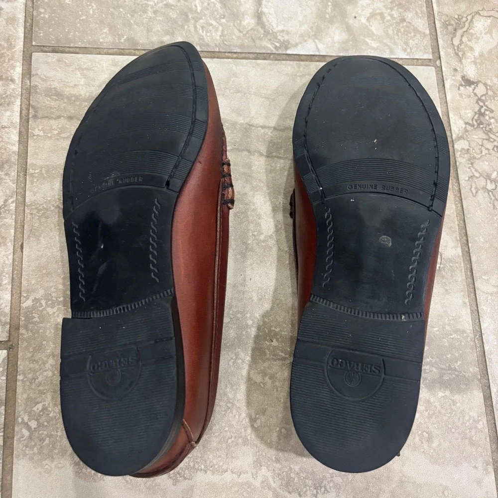 Sebago Classic Dan Brown Leather Penny Loafers Made in USA Womens 8.5 M